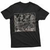 Totentanz Makabrer Skelett Gothic Fächer 100% Baumwolle T-Shirt Herren T-Shirts Oberteil