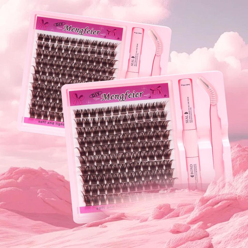 Ciorchine de gene DIY groase, de culoare maro-auriu, cu curbura D - Stil european și american pentru auto-aplicare