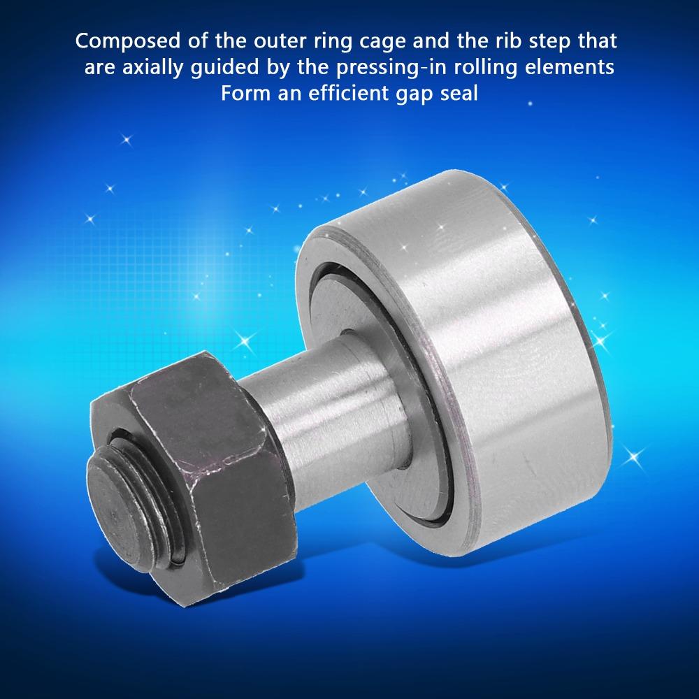 M12x1.5mm Thread CF12-1 Cam Follower 14mm Roller Width Stud Type Bearing Stud Type Track Roller Bearing Steel