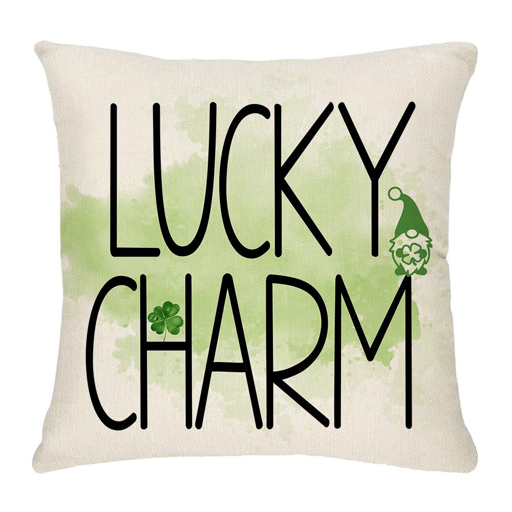 St. Patrick's Day Throw Pillows National Day Sofa Cushion Covers Linen Throw Pillows