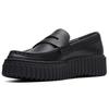 Clarks Leather Trendy Comfortable Elegant Classic Loafers Women Loafers Black 261748704