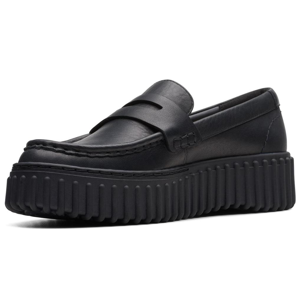 Clarks Leather Trendy Comfortable Elegant Classic Loafers Women Loafers Black 261748704
