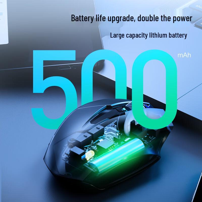 INPHIC A1V2 Wireless Bluetooth Tri-Mode Rechargeable Silent Mouse