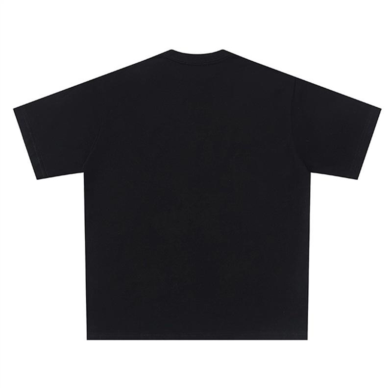 Men Cotton Tshirt Summer Gothic Clothing Harajuku Punk Loose Hip Hop Oversized Top Short Sleeve Black Casual Y2k Streetwear