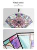 Colorful Transparent Automatic Folding Umbrella with Eight Ribs - High-End Feel and Portable Design