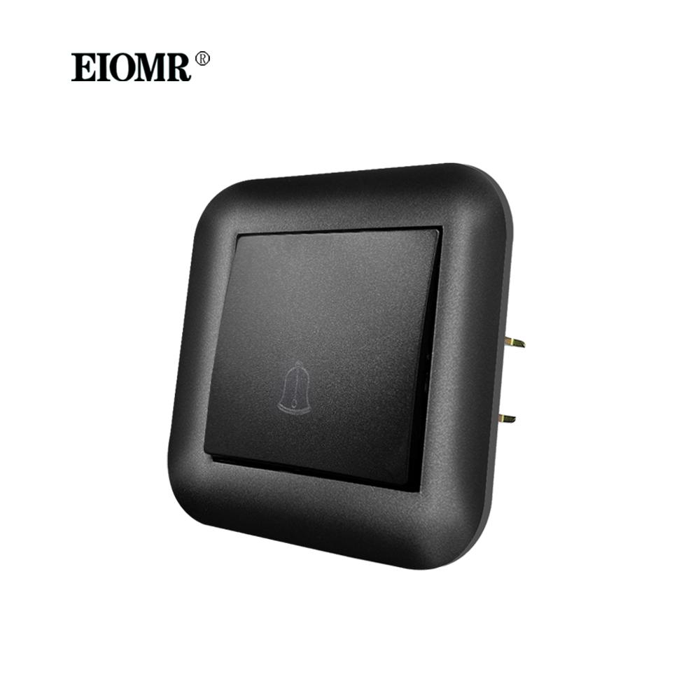 EIOMR EU Standard Power Socket with Iron Claw Black Flame Retardant PC Panel 110-250V Wall Socket 16A Suitable for Round Box