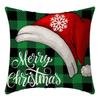 Christmas Throw Pillowcase Home Nordic Holiday Decoration Linen Super Soft Short Plush Sofa Pillowcase