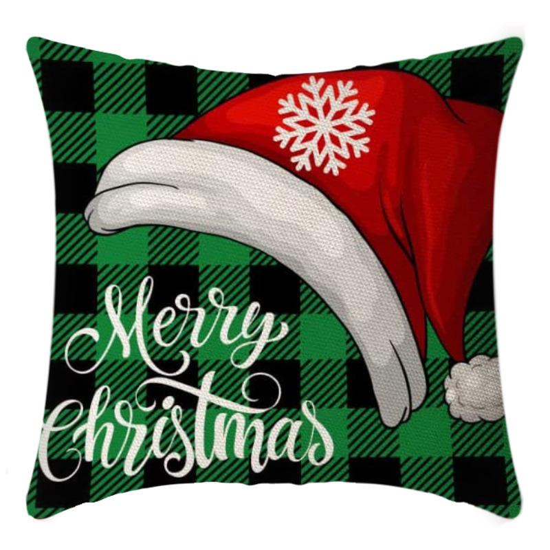Christmas Throw Pillowcase Home Nordic Holiday Decoration Linen Super Soft Short Plush Sofa Pillowcase