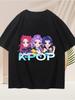 KPOP Demon Hunter Girl Group Merch Zoey Mirala Short Sleeve Printed Unisex Summer Versatile Cotton T-shirt Fashion Trend