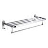 Chu Ke 304 Stainless Steel No-Drill Bathroom Towel Bar & Storage Shelf