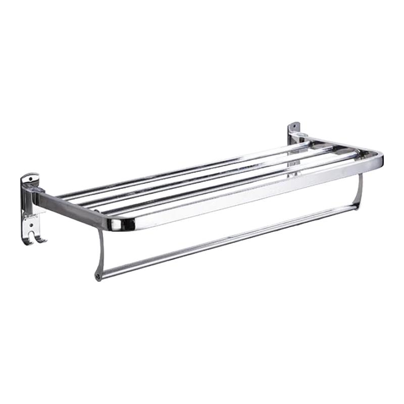 

Chuke 304 Stainless Steel Punch-Free Bathroom Towel Rack with Shelf, 50cm
