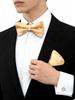 55 Styles Men Bow Tie Sets 3 Pcs Luxury Classic Stripe Pocket Square Cufflinks Paisley Floral Polka Dot Wedding Business