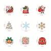 50 Original Christmas Themed Stickers Made Of Vinyl Waterproof Material For Holiday Gift Decoration
