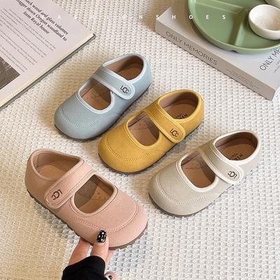 French Retro Sweet Girls Leather Shoes Round Toe Soft Sole Casual Shoes