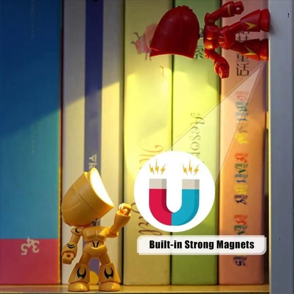 Soothing Glow Robot Lamps Mini Bedside Table Lamps Creative Design Night Lights  Bedroom Use