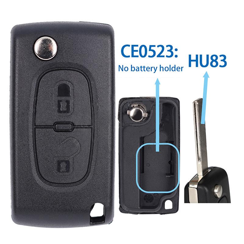 Car Key Shell Replacement Shell For CitroëN Folding Remote Control Car Key Shell Hu83 Va2 Ce0523 Ce0536