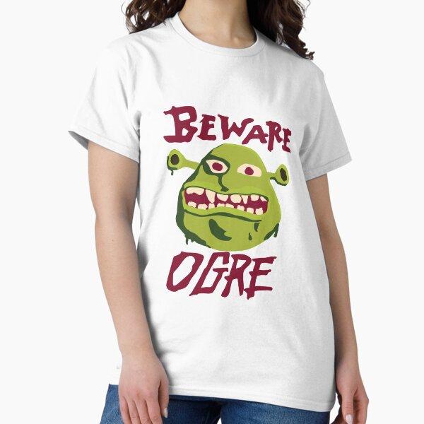 Beware Ogre Shrek Sign Classic T-Shirt