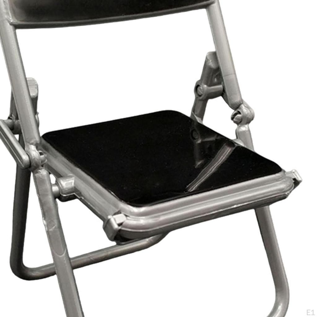 1/12 Figurka Akcji Składane Krzesło Mini Mebel Scena Akcesorium dla Lalki 6-calowy Pokój DIY