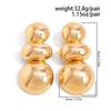 Retro Exaggerated Geometric Round Design Earrings for Women European American Style Large Earrings Party Travel Jewelry Gift