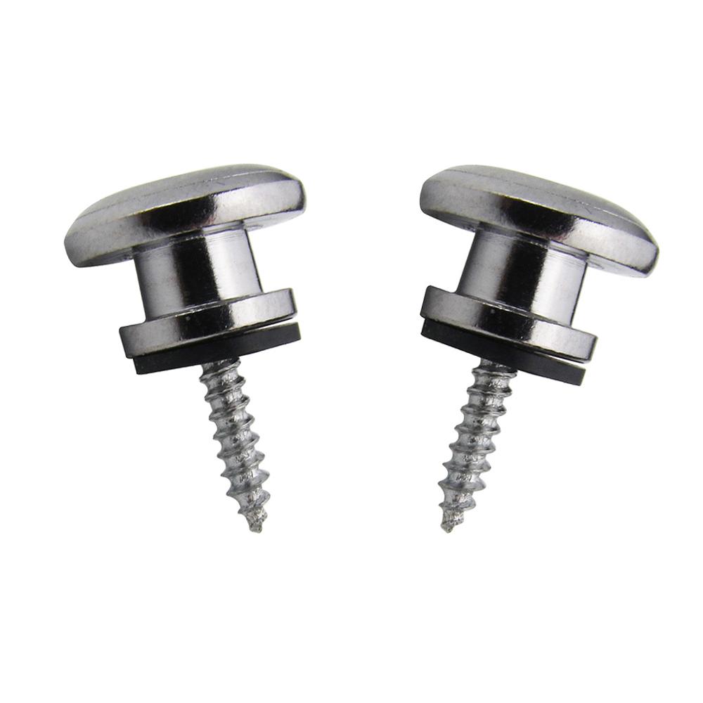 FLEOR 1 Pair of Mushroom Head Guitar Strap Locks Straplocks Buttons Gold/Chrome/Black Choose for Guitar Parts