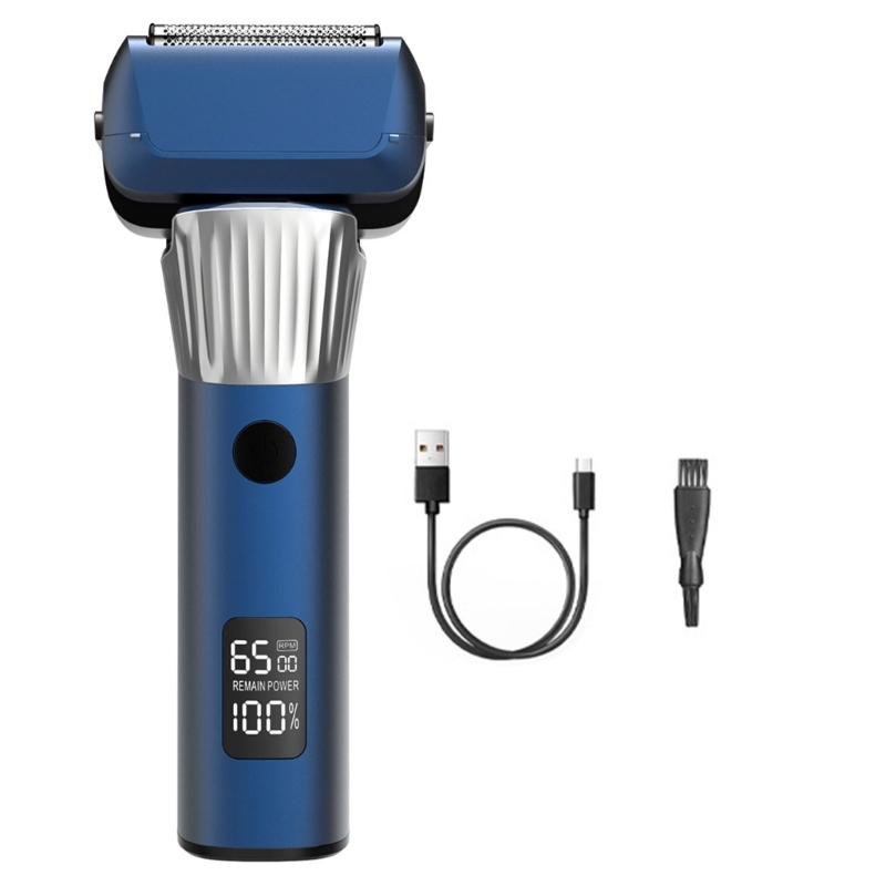 

Fashion Men Electric Shaver Travel Waterproof Rechargeable Travel Trimmer Quick Shaving Tool for Multifuntional Use синий