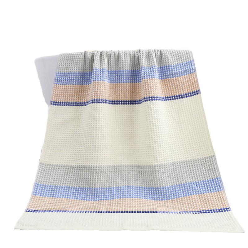 Adult-Size Quick-Drying Pure Cotton Waffle Gauze Bath Towel - High-Quality Honeycomb Design for Newborns