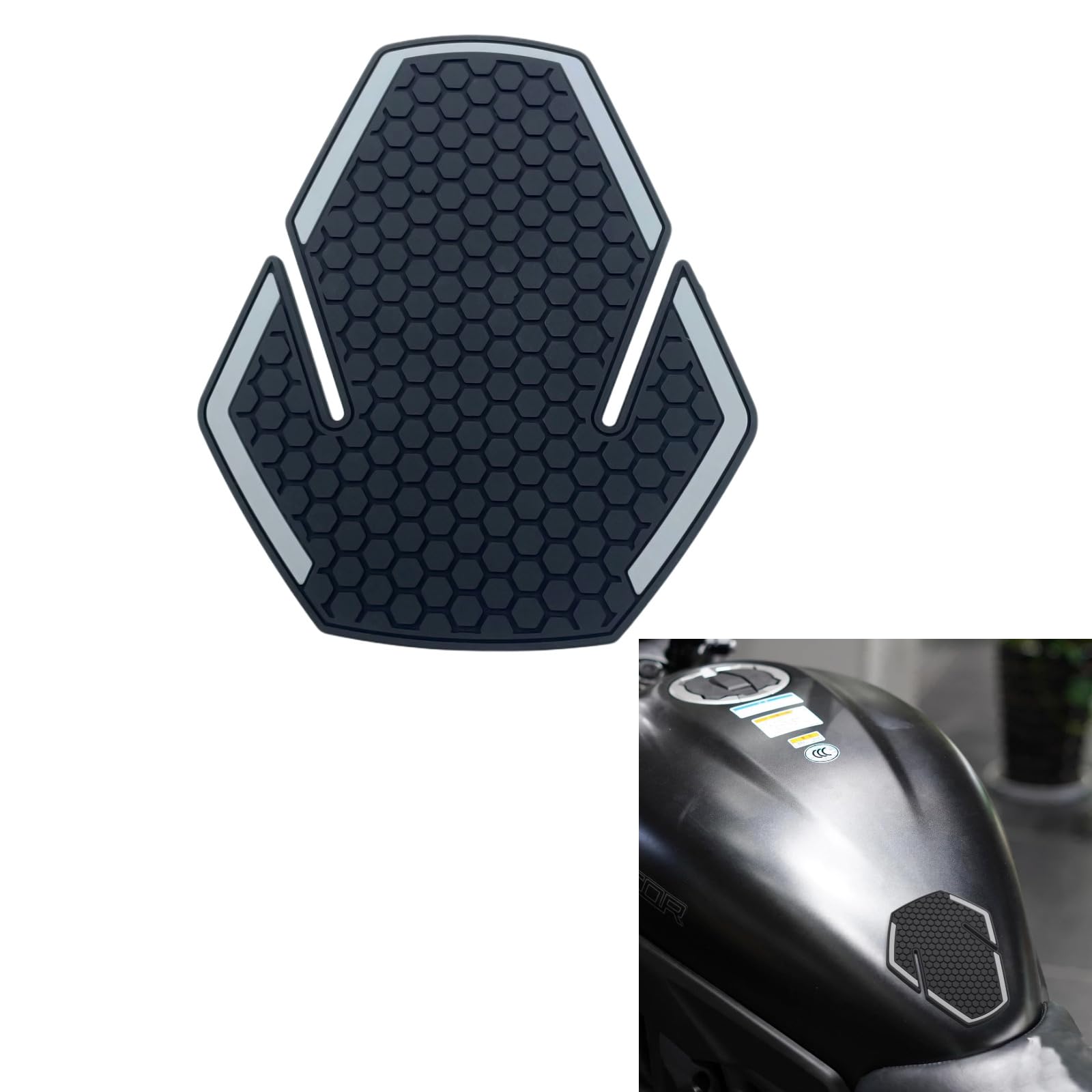 

motokano Защитная накладка на бак Eliminator/SE (24) ELIMINATOR400 Z e-1 Ninja e-1 (2024 модельный год-) Тракшн-пад (Серый) серый