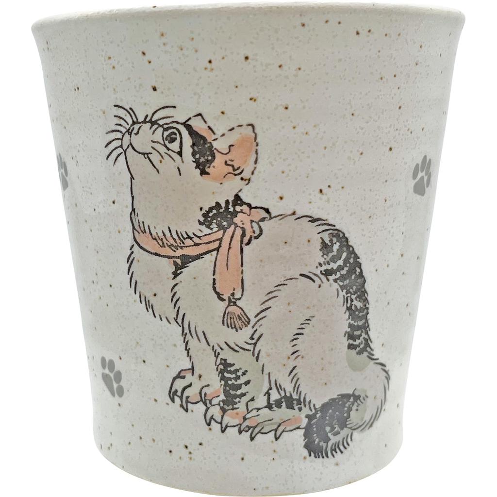 sun art Cute Cat Katsushika Hokusai Japanese Japanese 9 X 9 270 Made In "Hokusai Animals" Teacup, Design, Merchandise, Tableware, Goods, White,