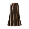 Damen Midirock mit Blumenprint Lässiger High Waist Vintage Langer Boho Rock für Damen Fließender Cocktailparty A-Linie Elastischer Bund Maxirock