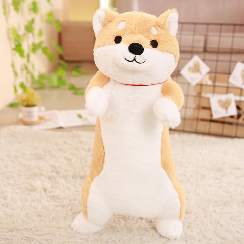 Adorable Shiba Inu Dog Pillow Stuffed Animals Husky Plush Doll Toys Cartoon Hug Pillow Long Nap Sleeping Pillow Bed Cushion Gift