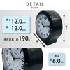 Landex Ixion Cross Analog Alarm Clock, Black, with Switchable Alarm Sound, Snooze Function, and Light (YT5305BK)