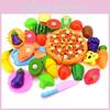 Colorful Kitchen Play Toy Set With Premium Quality Fruit And Vegetable Cutting Pieces