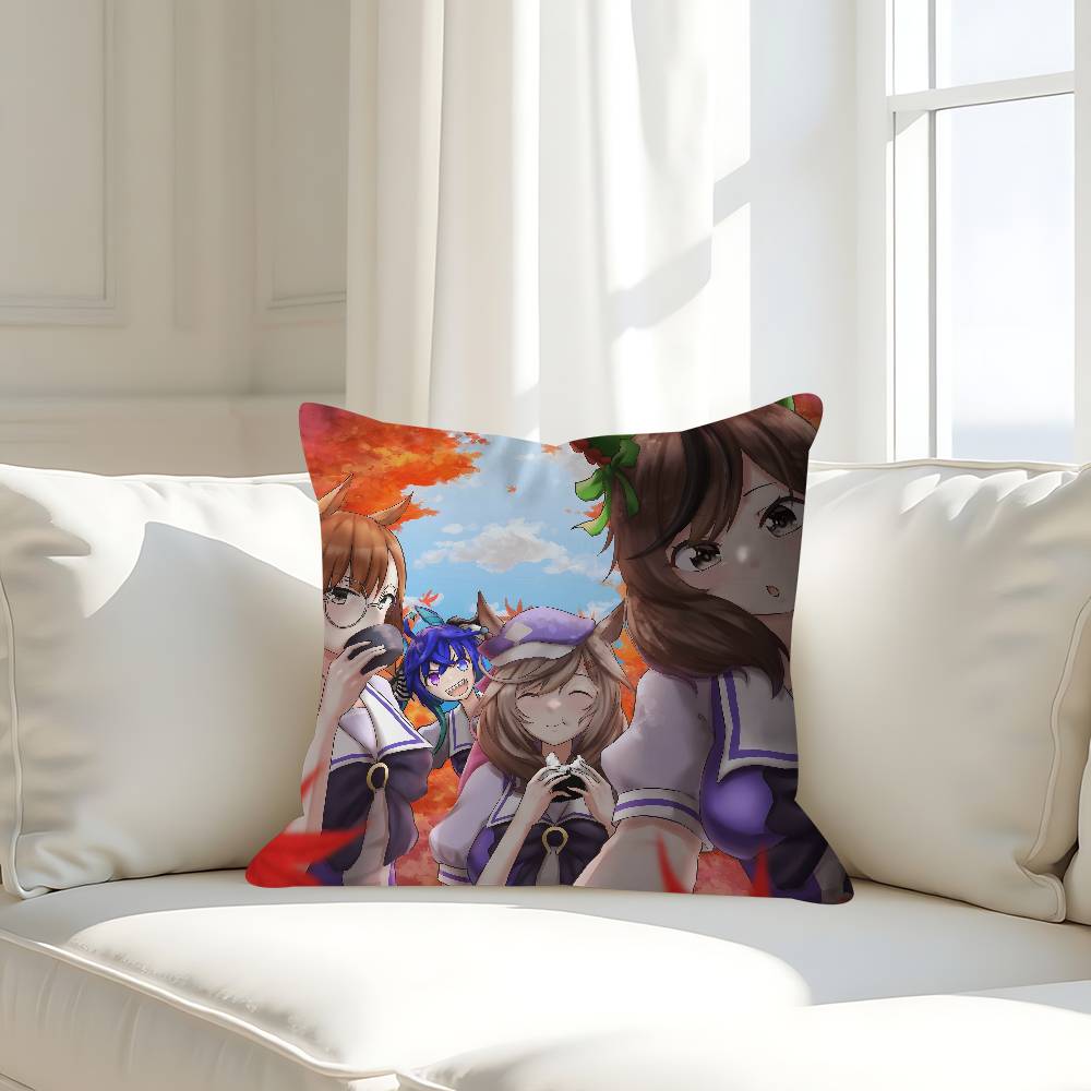 

U-Uma Musume P-Pretty Derbys Наволочки Домашний Постельный Декор Наволочка Свадебная Супер Мягкая Наволочка 16x16Inch