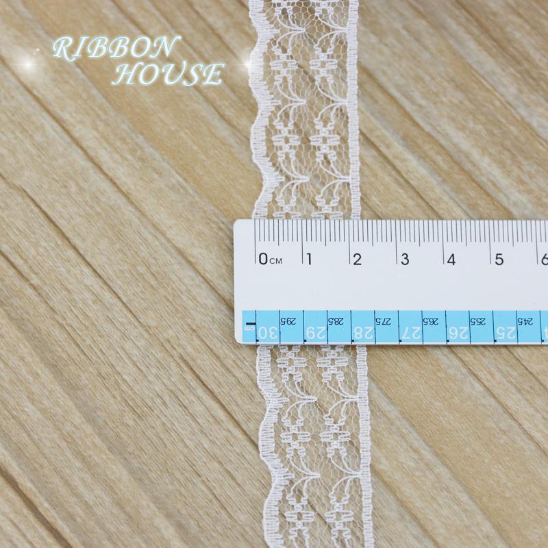 (10 Yards/roll) 2.25cm White Lace Fabric Webbing Decoration Lovely Gift Packing Cotton Material