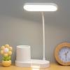 3-in-1 Portable Rechargeable Desk Lamp Cordless Table Light with Pen Holder for Study Desk Dimmable Small Night Light for Office
