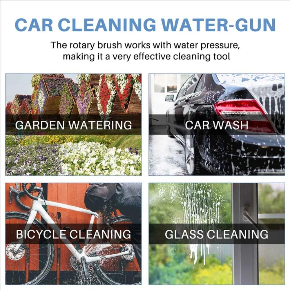 Rotating Round High Pressure Car Wash Brush Rigid Clean Water Cleaning Brush  Car Washing