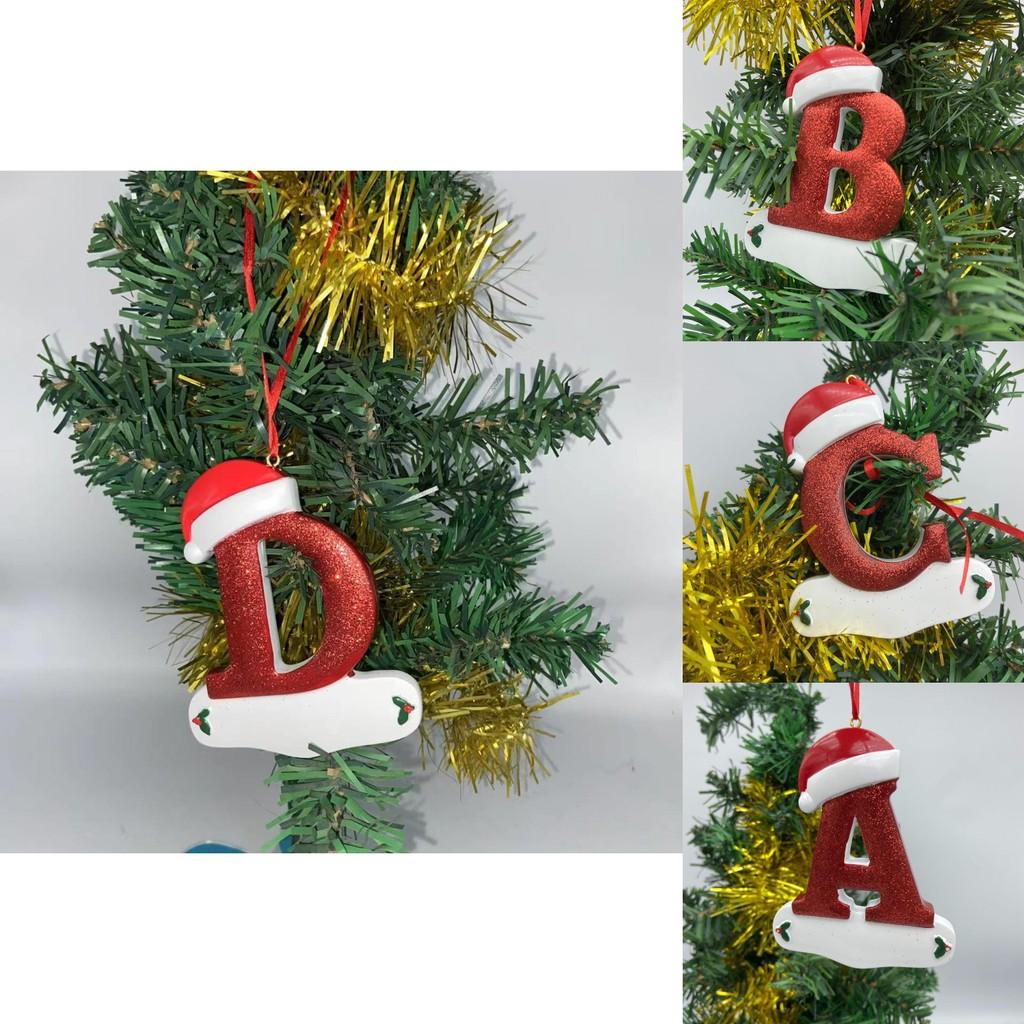 Chic 26 Letter Resin Alphabet Ornaments For Christmas Tree Unique Holiday Decor