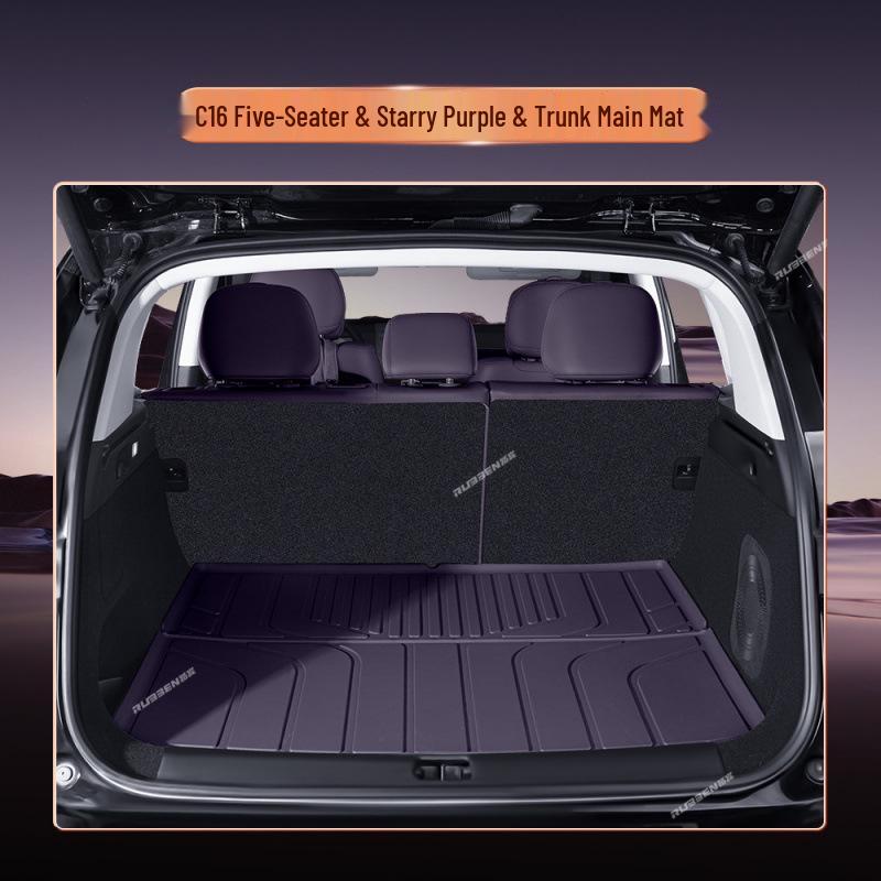 Leapmotor C16 Semi-Enclosed Trunk Mat: New Model Car Interior Carpet Tail Box Mat
