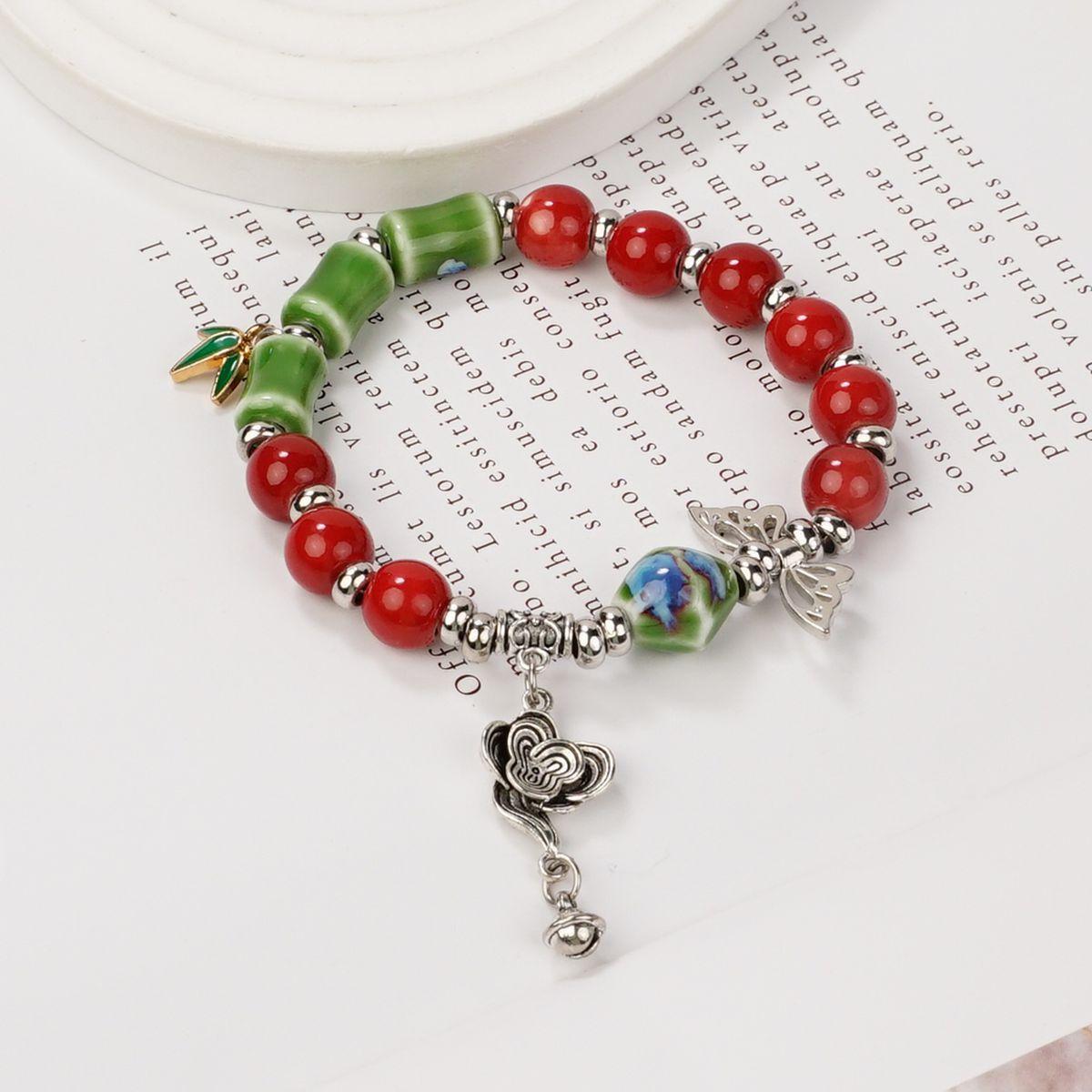 Цзиндэчжэнь керамический браслет оптом оригинальный этнический стиль благоприятное облако бабочка студенческий литературный и древний стиль браслет украшение