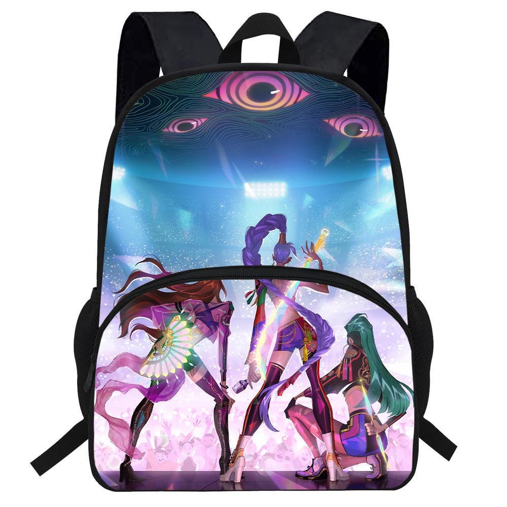 Hunters Demon Kpop Cartoon School Backpack Durable Material Anti Shock Students