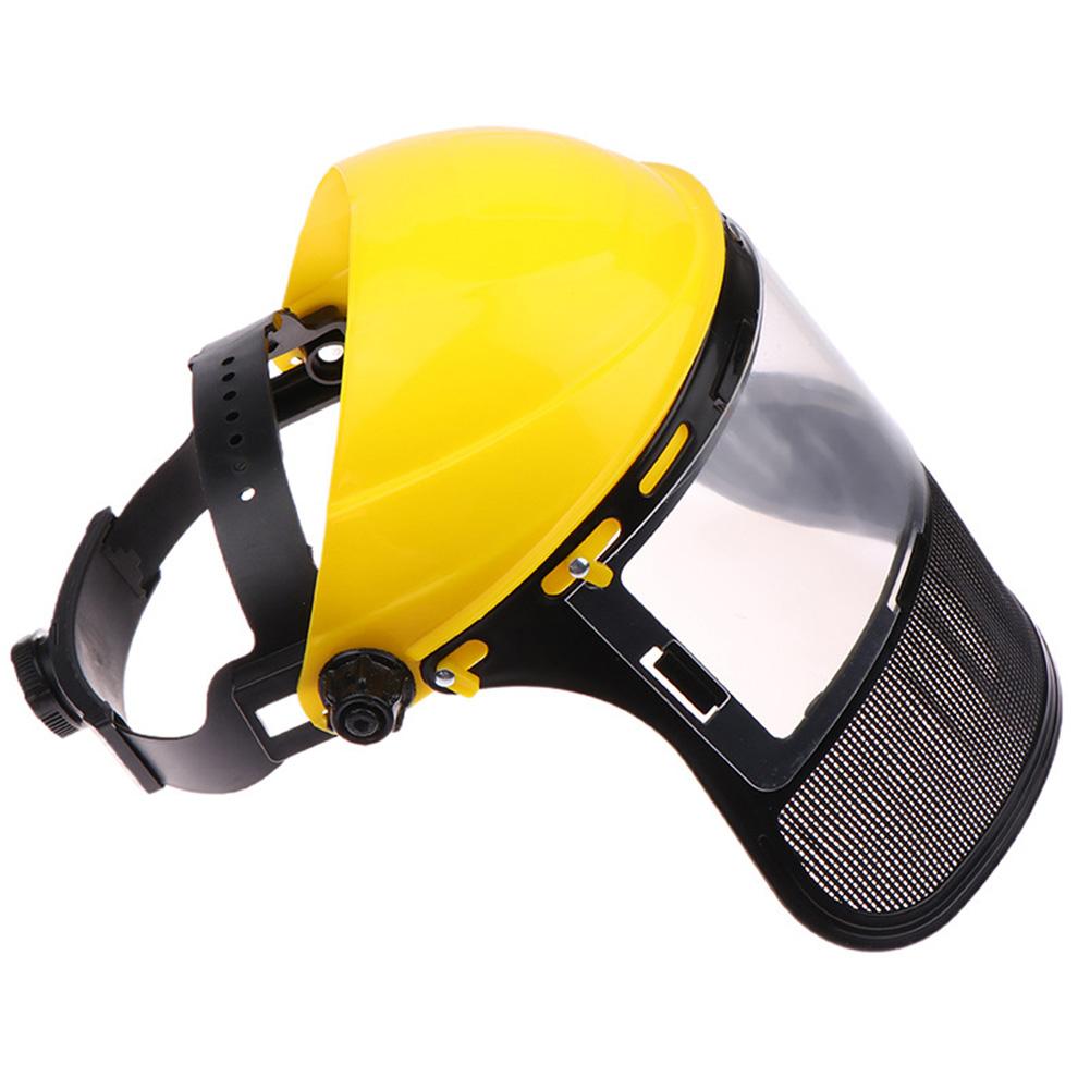 Garden Grass Trimmer Safety Helmet Hat With Full Face Mesh Protective For Brush Cutter Chainsaws Hedge Trimmers