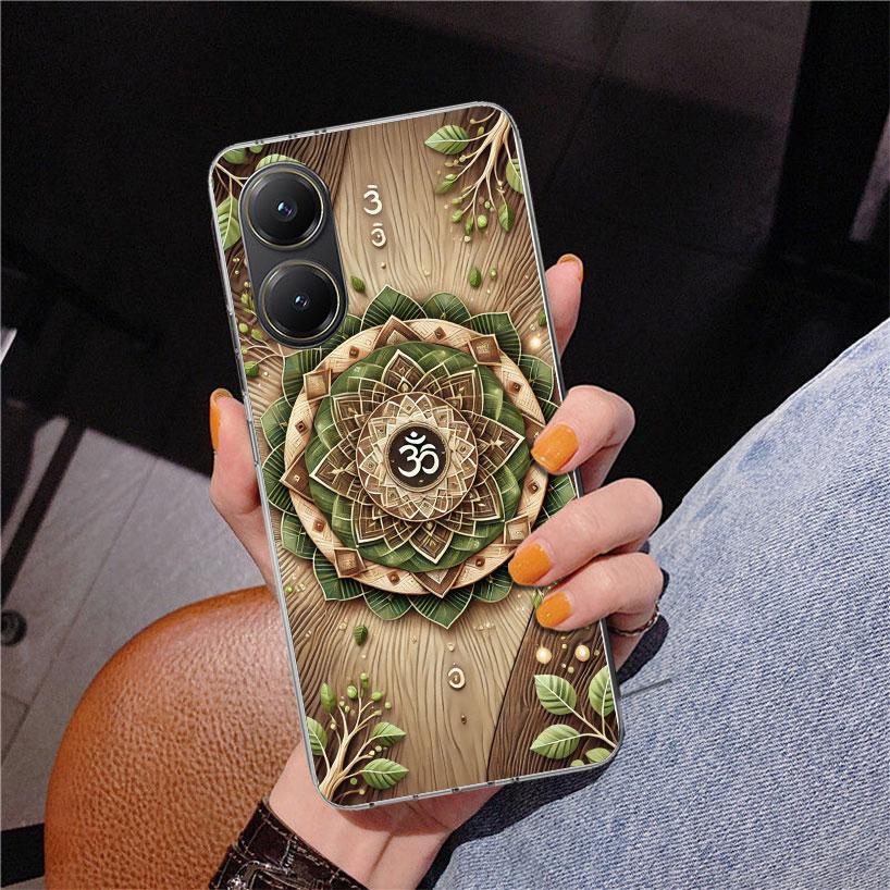 Mandala Chakra Insist Yoga Phnoe Case for Xiaomi Poco X5 X6 X7 Pro X4 Gt F7 Ultra M8 M7 Redmi 15C 15 13C 13 12C 12 Unique Cover