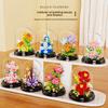Flower Bouquet Micro Building Blocks flowers Bonsai Model Construction Set Home Decoration Toys For Kids 8 year old girls Gifts