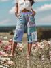 2025 Retro Floral Print Casual Women's 7-Point Pants Shorts