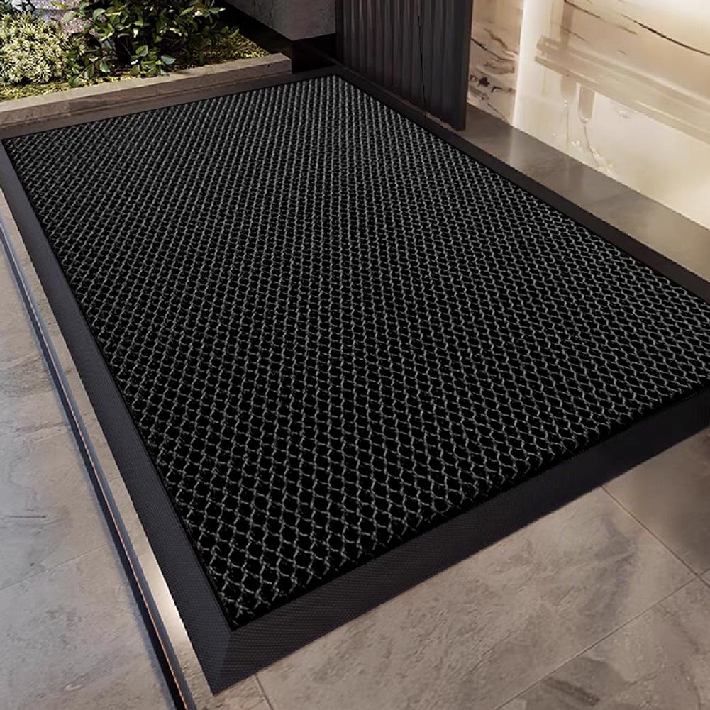 Solid Color Stretch Mesh Stain-Resistant Entrance Floor Mat - Easy to Clean for Hallway and Doorway