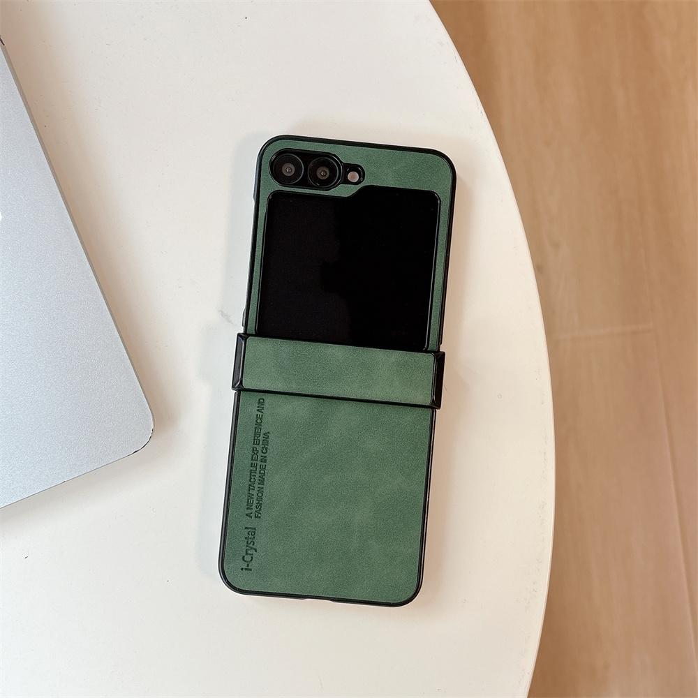 Z Flip7 Business for Hinge Protection Case for Samsung Galaxy Z Flip 7 3 4 6 Z6 z7 flip Flip6 Matte PU Leather Cover