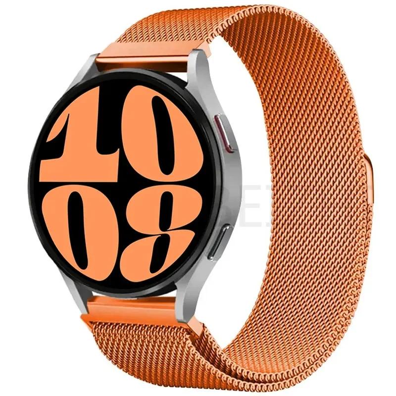Milanese loop band for Samsung Galaxy Watch 7-FE-6-5-4-Classic 20mm 22mm Metal magnetic bracelet Huawei watch GT 5-4-3-2 strap