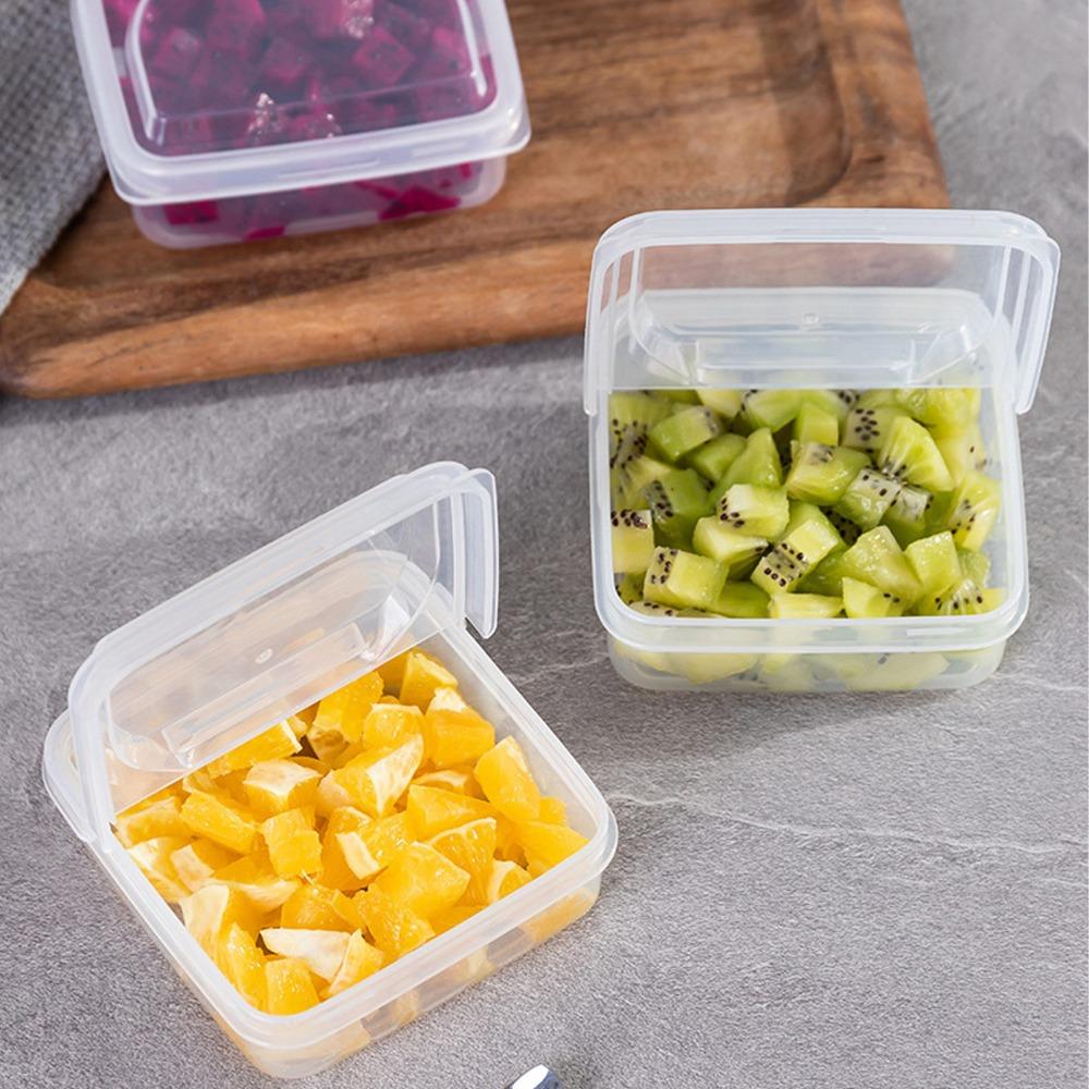 3PCS PP Cheese Storage Box Flip Lid Cheese Food Container For Onion Ginger Garlic Holder