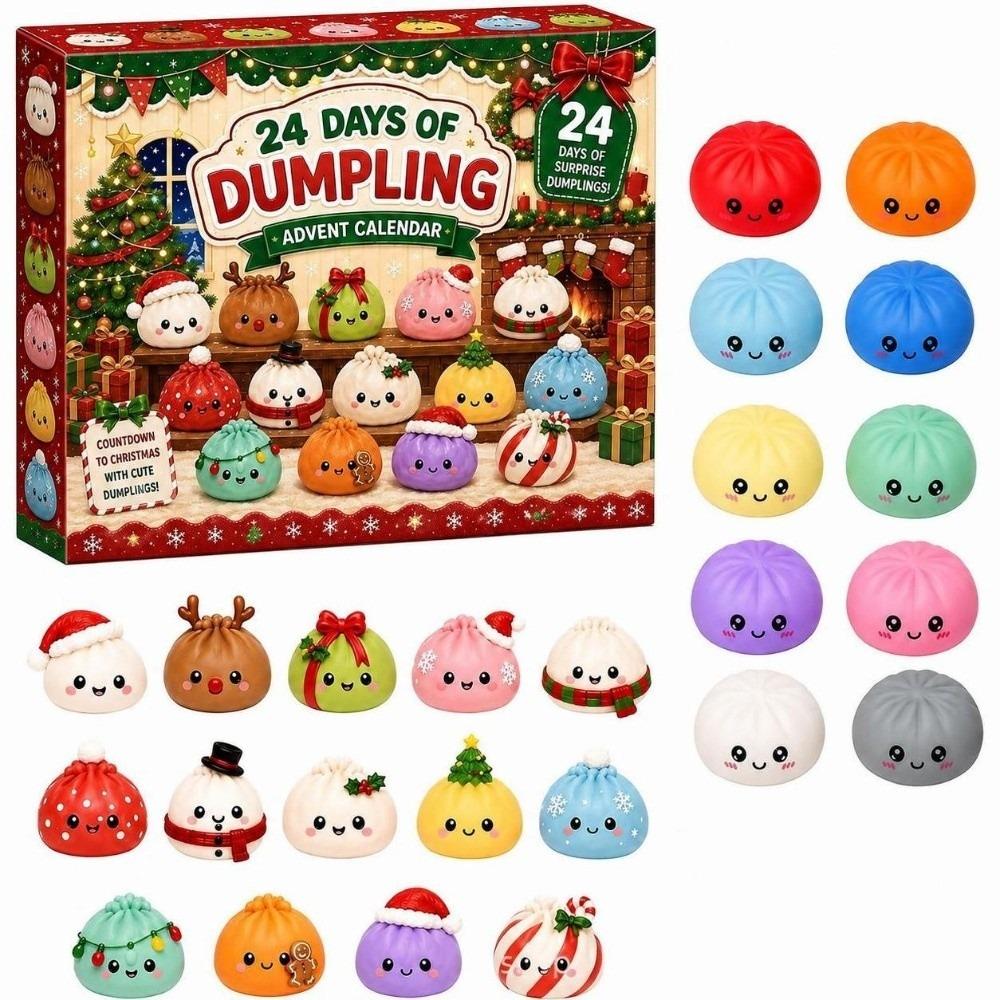Slow Resilience Christmas Dumpling Advent Calendar 24-Day Countdown Calendar  for Kids&Adults