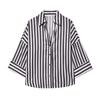 Camisa Feminina de Linho Colorida da Moda com Manga Larga e Confortável